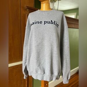 Maine Public XL gray unisex sweatshirt new